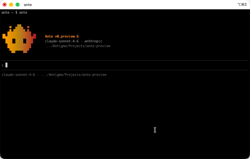 Ante performing a web search